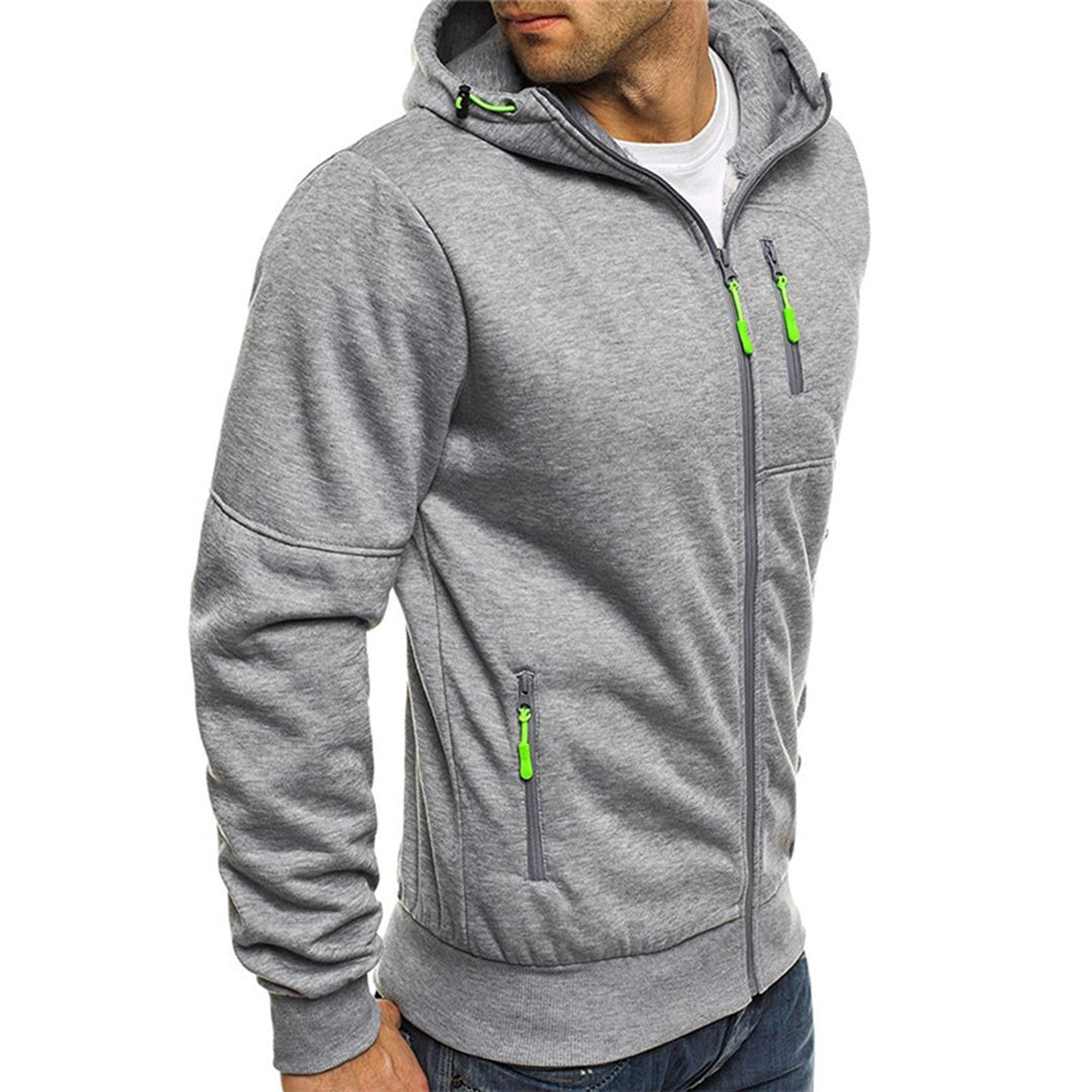 Roel | Zachte herenhoodie met doorlopende rits