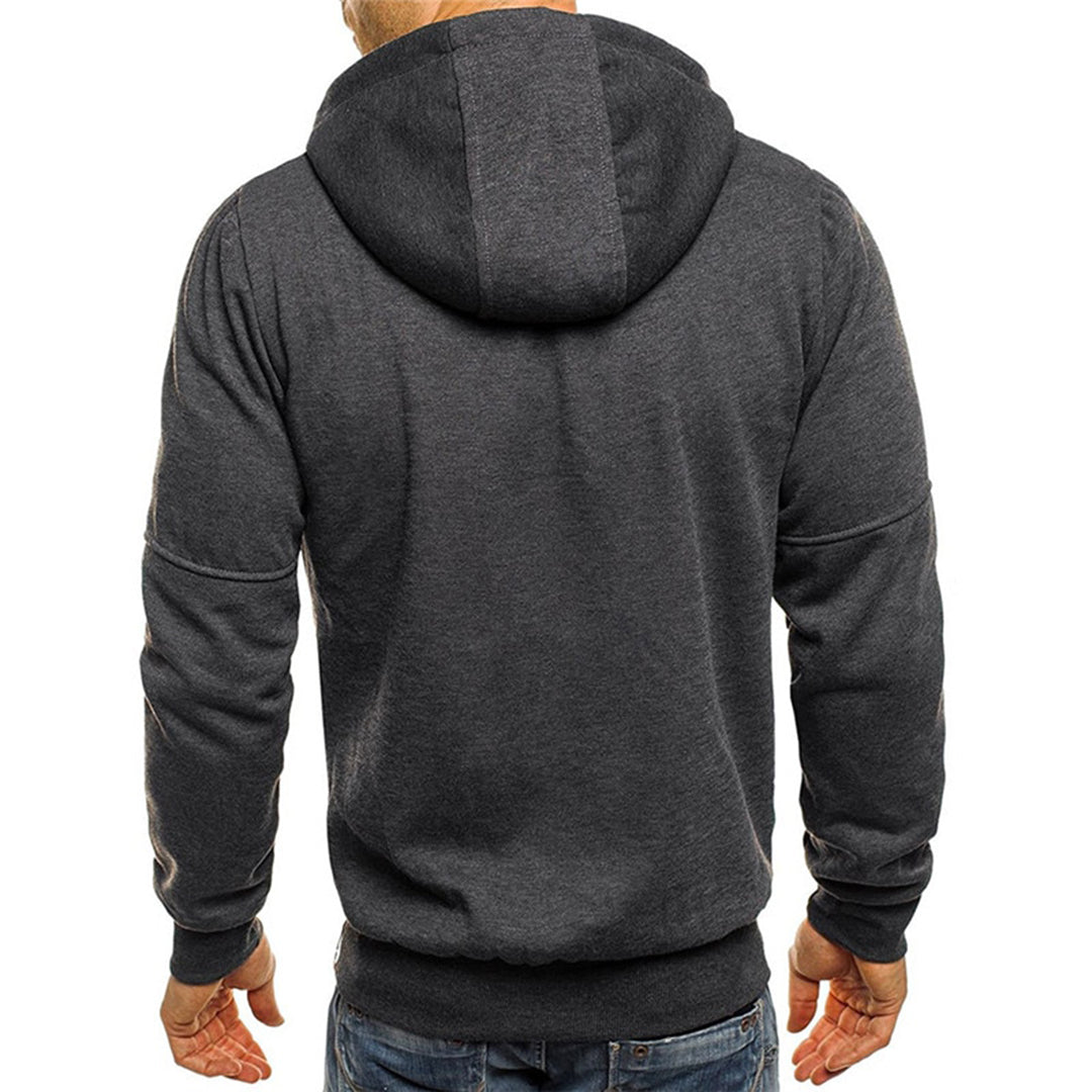 Roel | Zachte herenhoodie met doorlopende rits