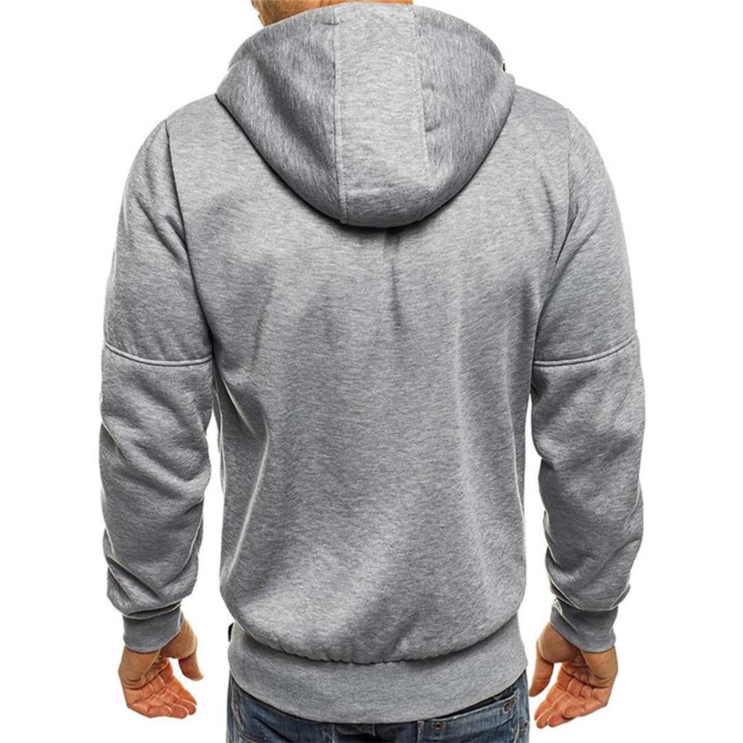 Roel | Zachte herenhoodie met doorlopende rits