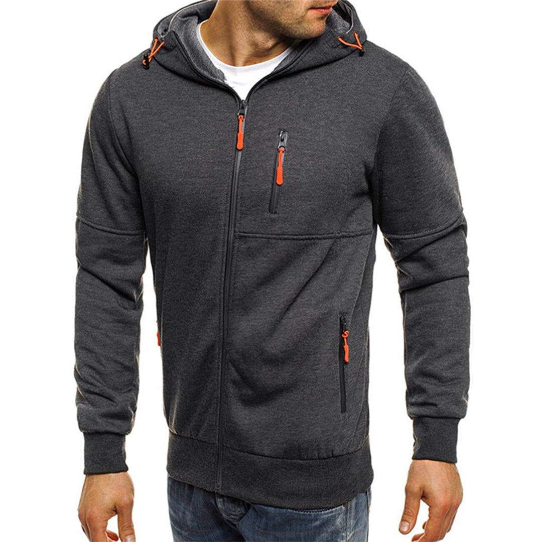 Roel | Zachte herenhoodie met doorlopende rits