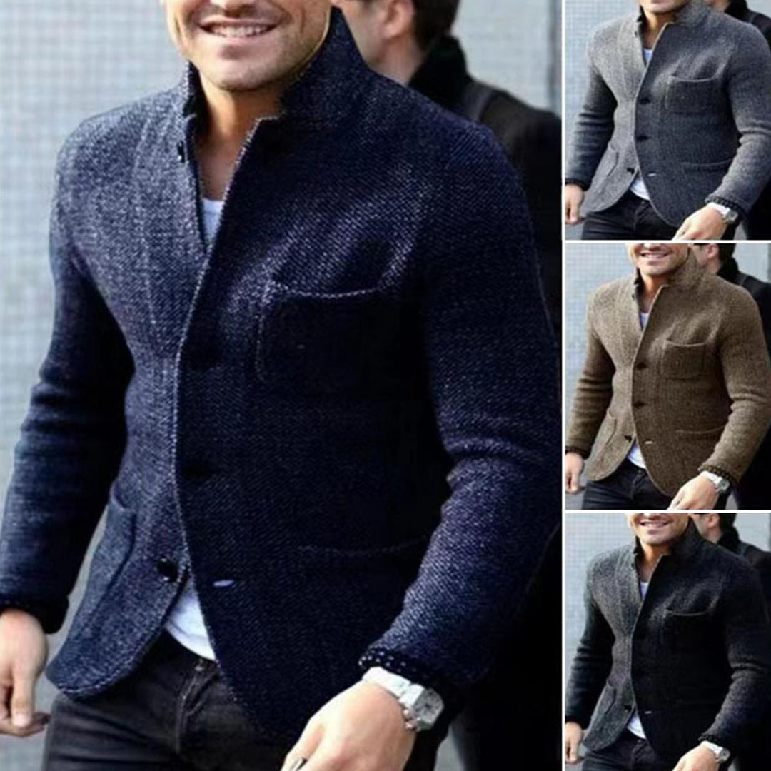 Gebreide heren cardigan met knopen