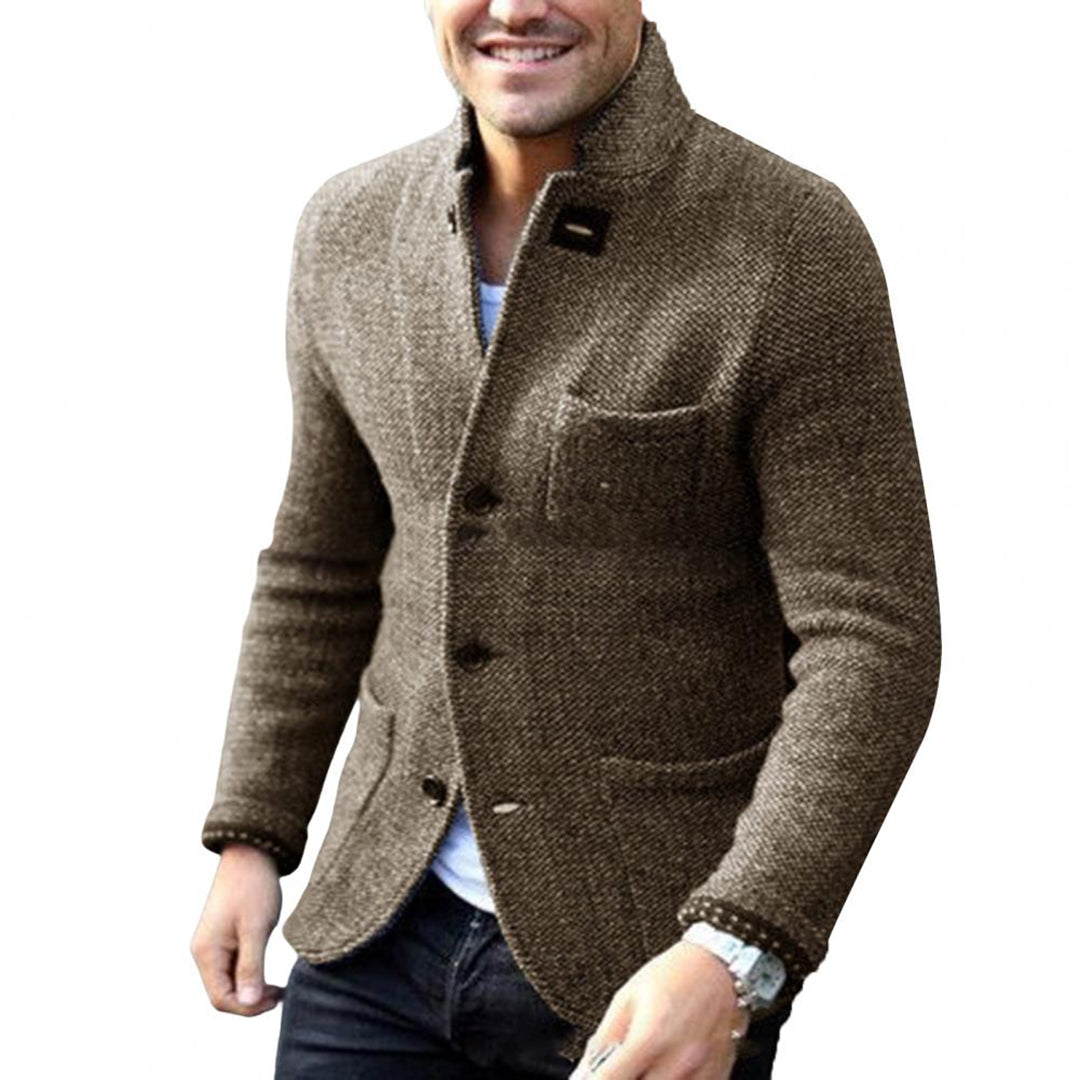 Gebreide heren cardigan met knopen
