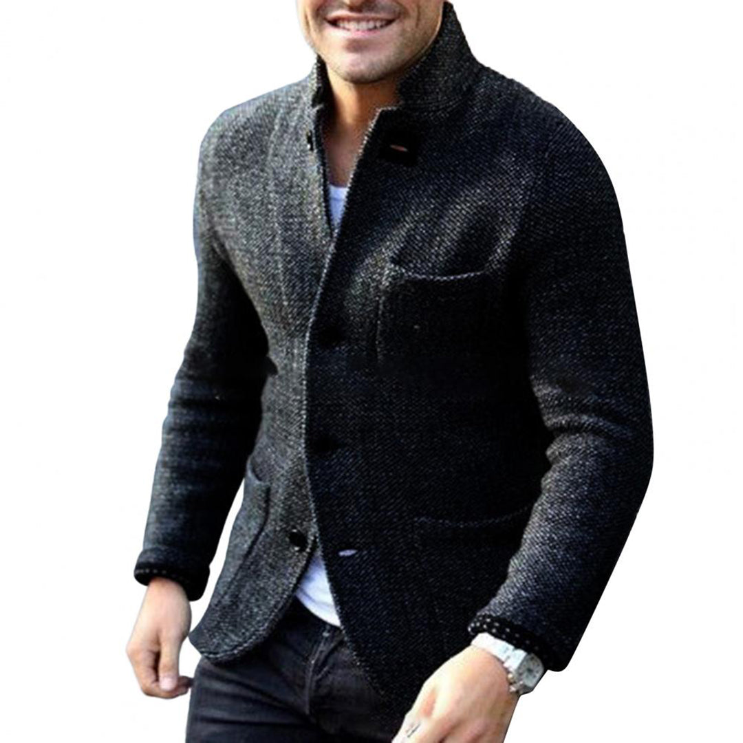 Gebreide heren cardigan met knopen
