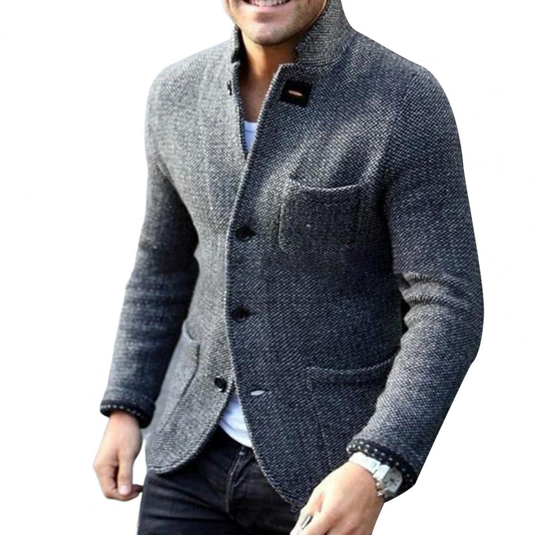 Gebreide heren cardigan met knopen