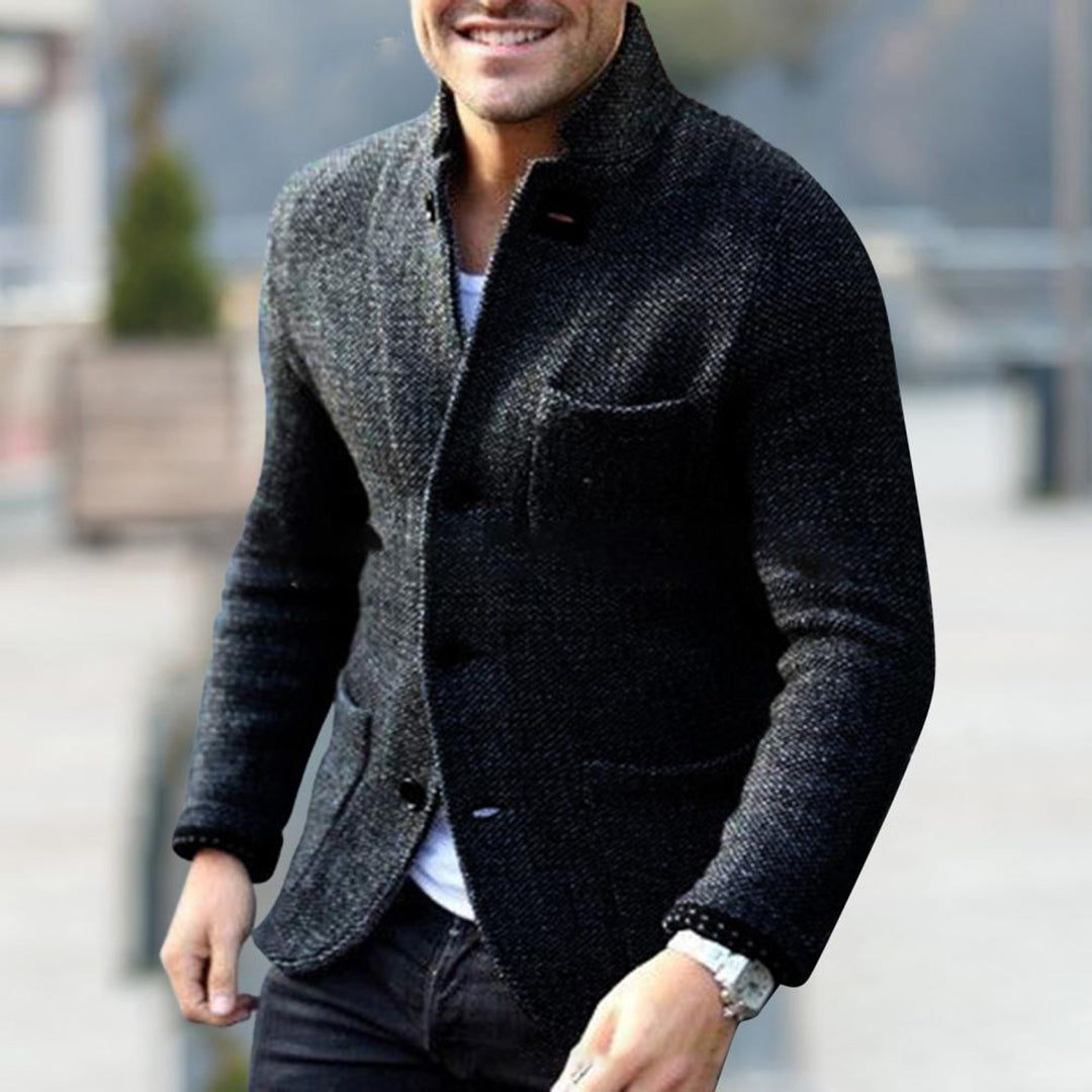 Gebreide heren cardigan met knopen