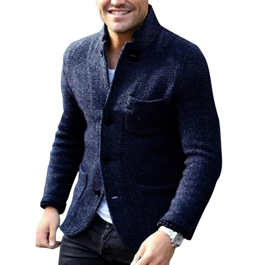 Gebreide heren cardigan met knopen