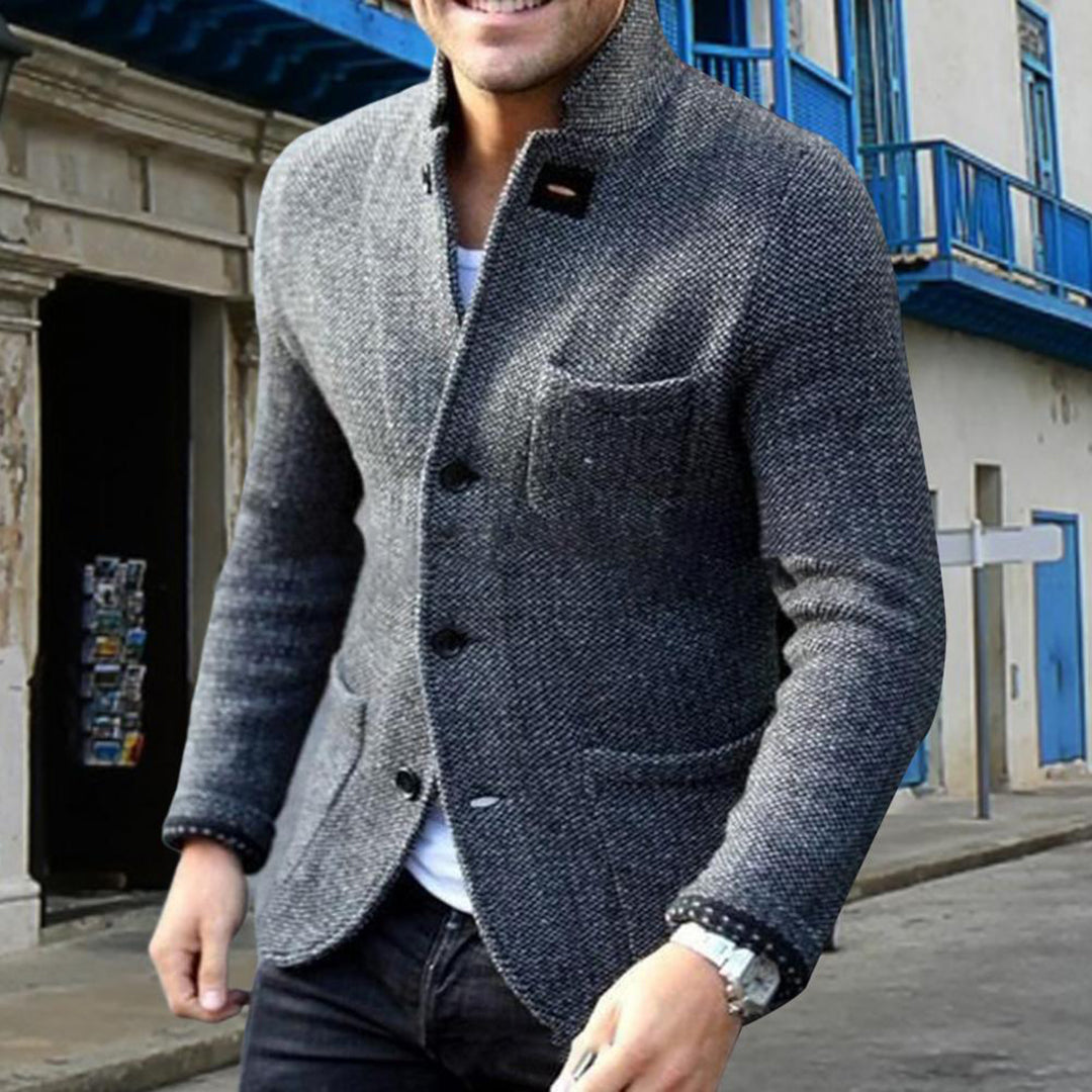 Gebreide heren cardigan met knopen
