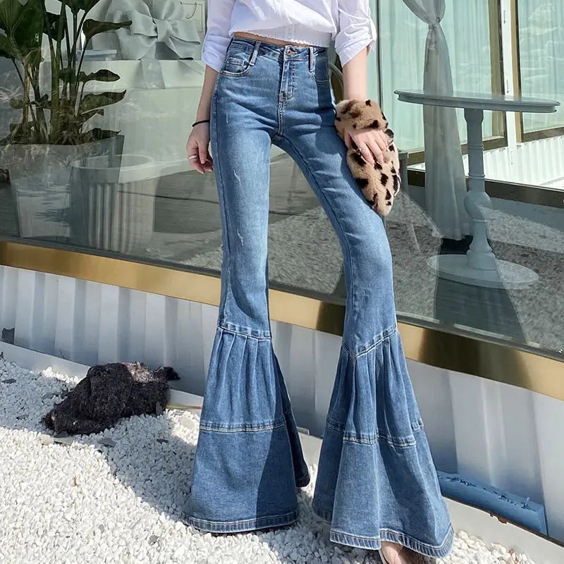 Hoge taille flared jeans