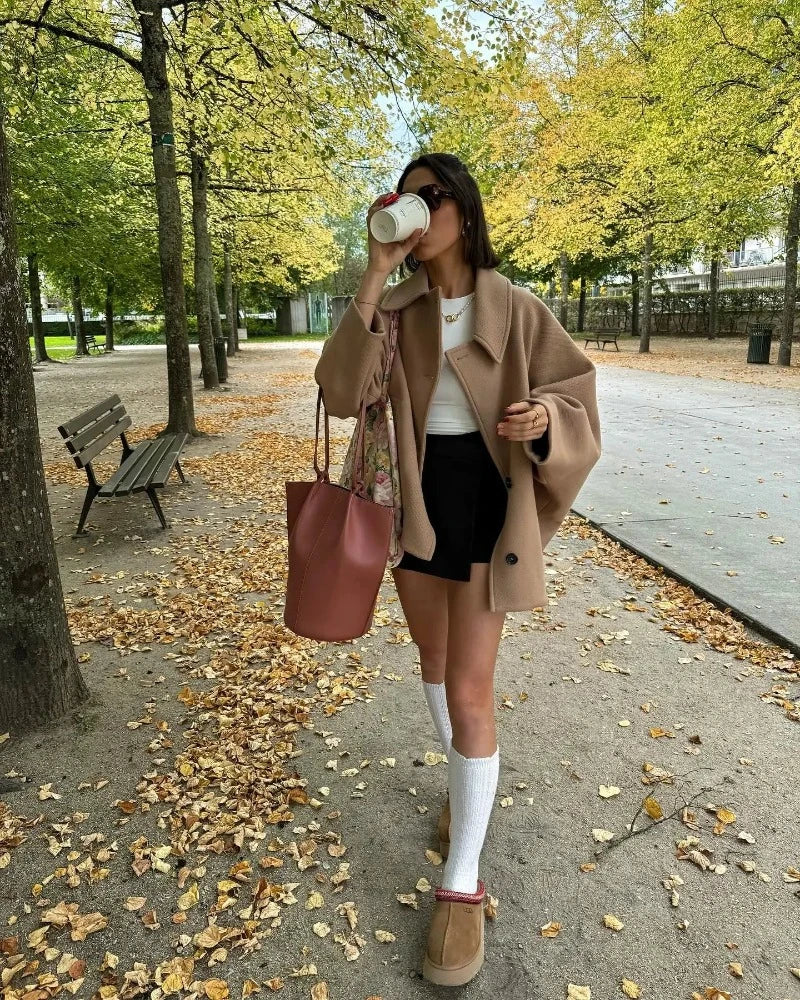 Dames tussenjas in oversized look met knoopsluiting — afbeelding 17