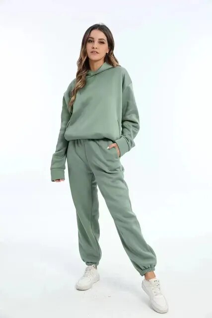 Rina | Damesvrijetijdsset met ruime hoodie en broek