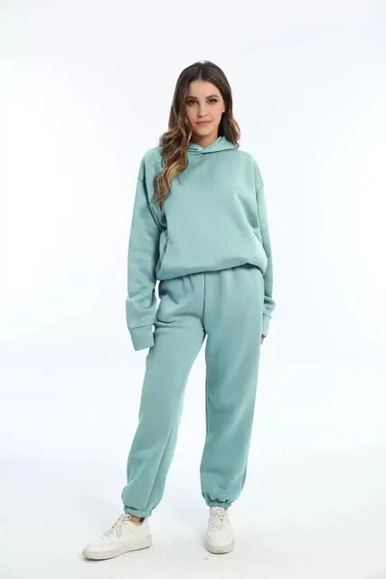 Rina | Damesvrijetijdsset met ruime hoodie en broek