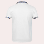 Bedrukte witte polo voor heren
