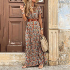 Boho-maxi jurk met patroon dames