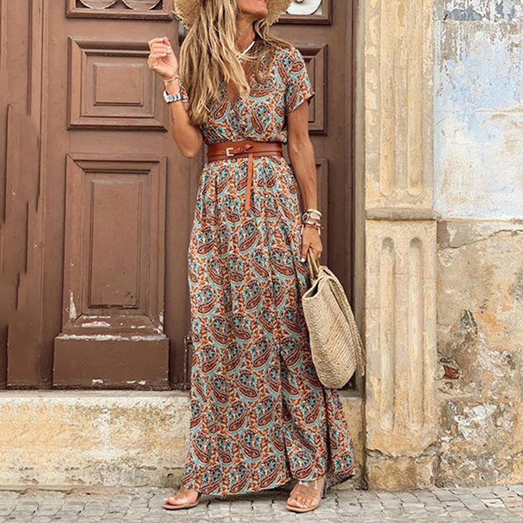 Boho-maxi jurk met patroon dames