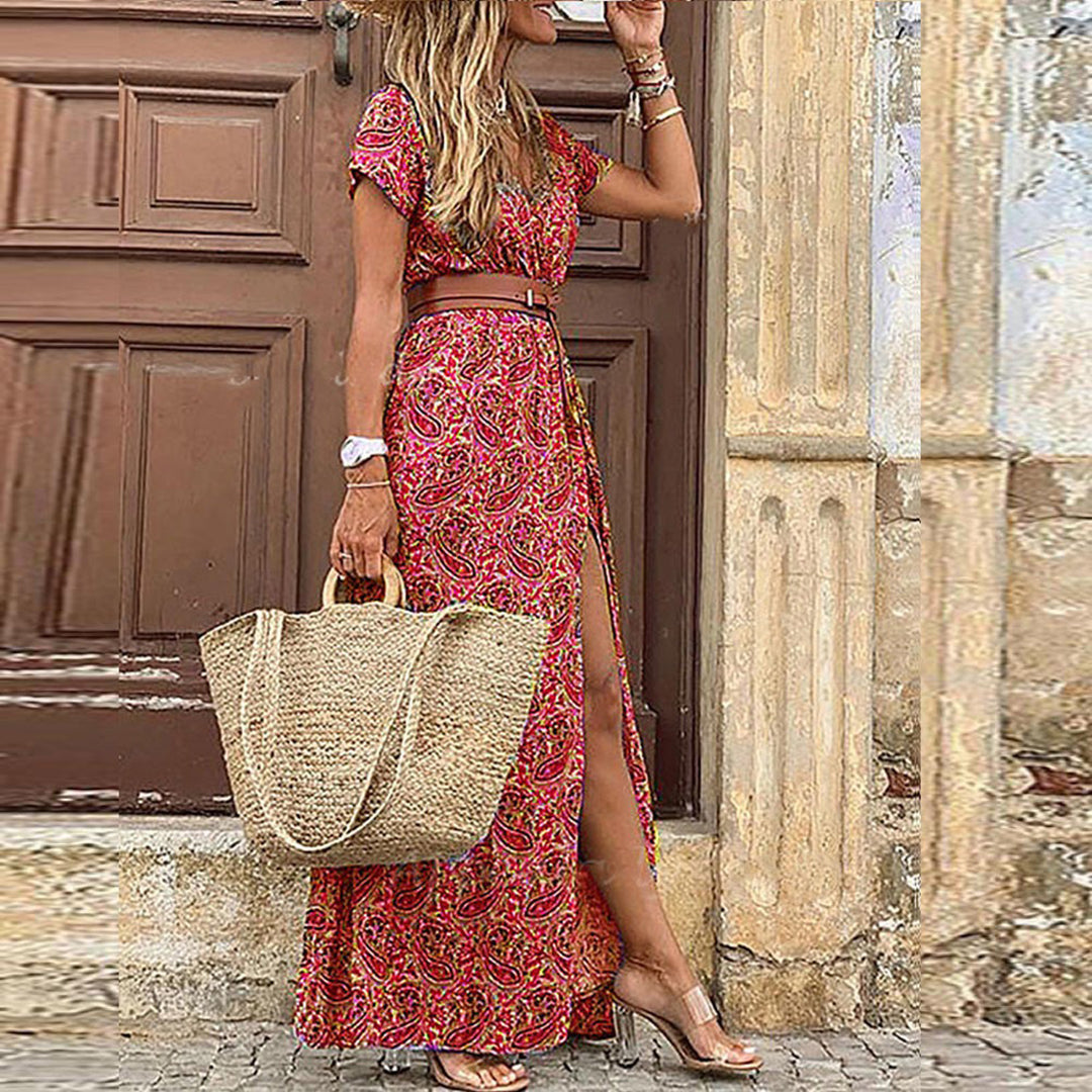 Boho-maxi jurk met patroon dames