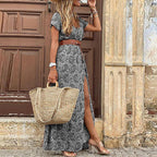 Boho-maxi jurk met patroon dames