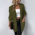 Gebreid dames vest met zakken