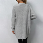 Gebreid dames vest met zakken