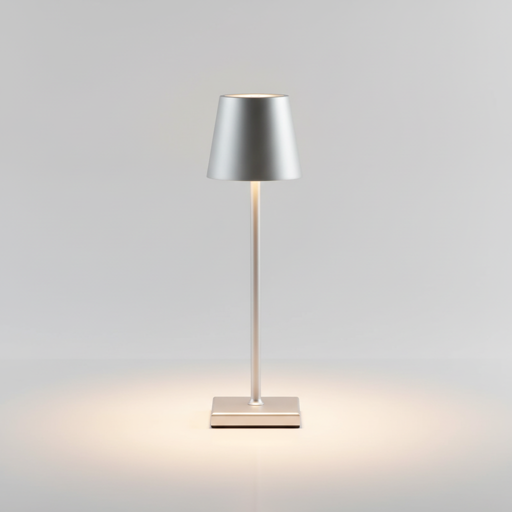 Draadloze aluminium tafellamp
