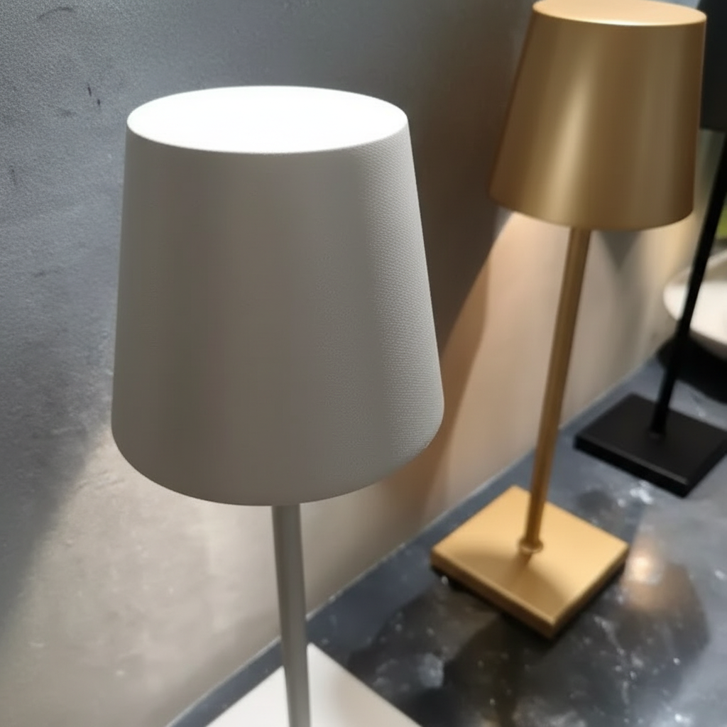 Draadloze aluminium tafellamp