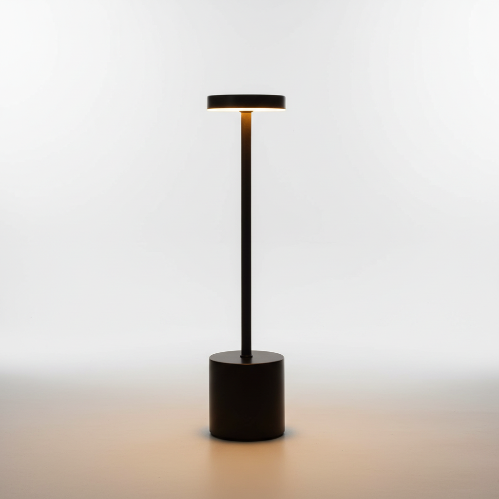 Draadloze led-tafellamp van metaal