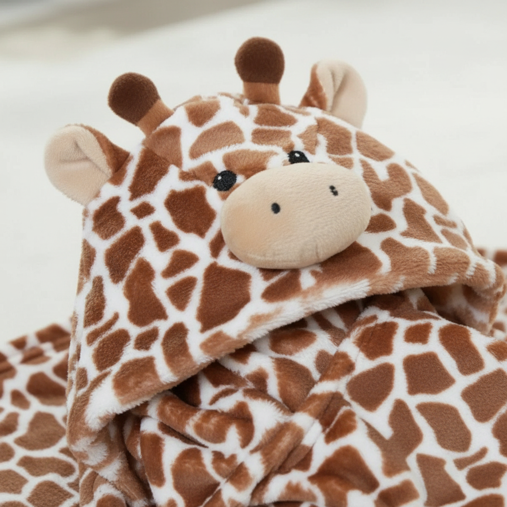 Capuchon badstof handdoek voor kinderen