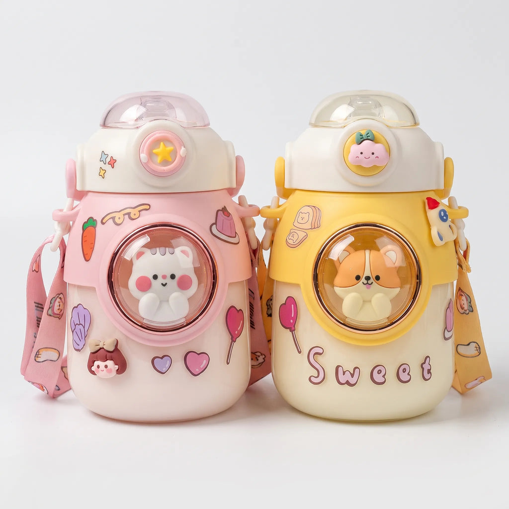 Kinderdrinkfles met cartoonfiguur
