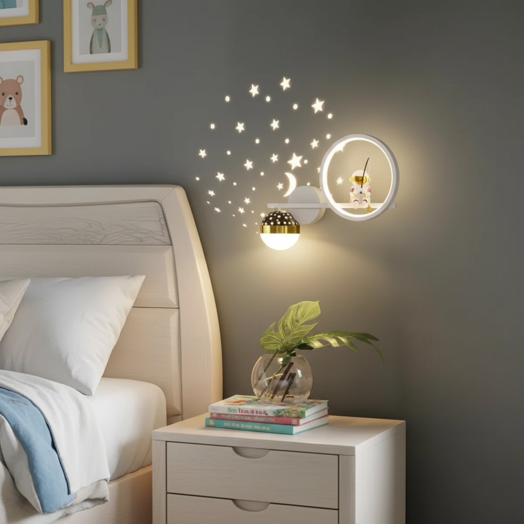 Wandlamp voor kinderkamer van metaal