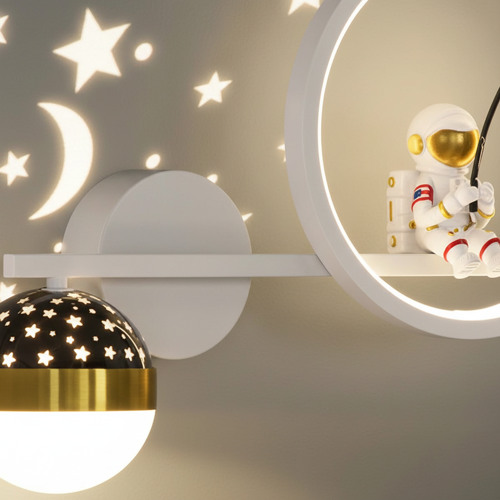 Wandlamp voor kinderkamer van metaal