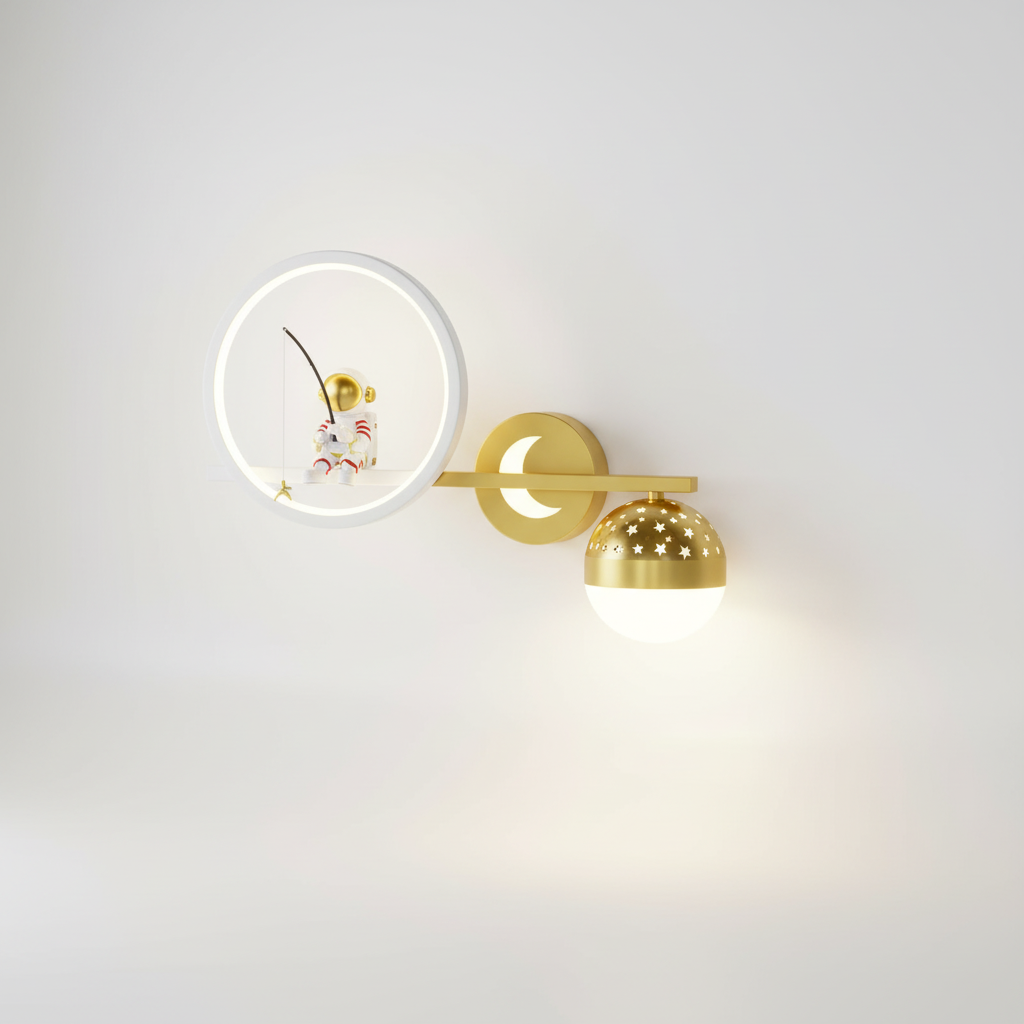 Wandlamp voor kinderkamer van metaal