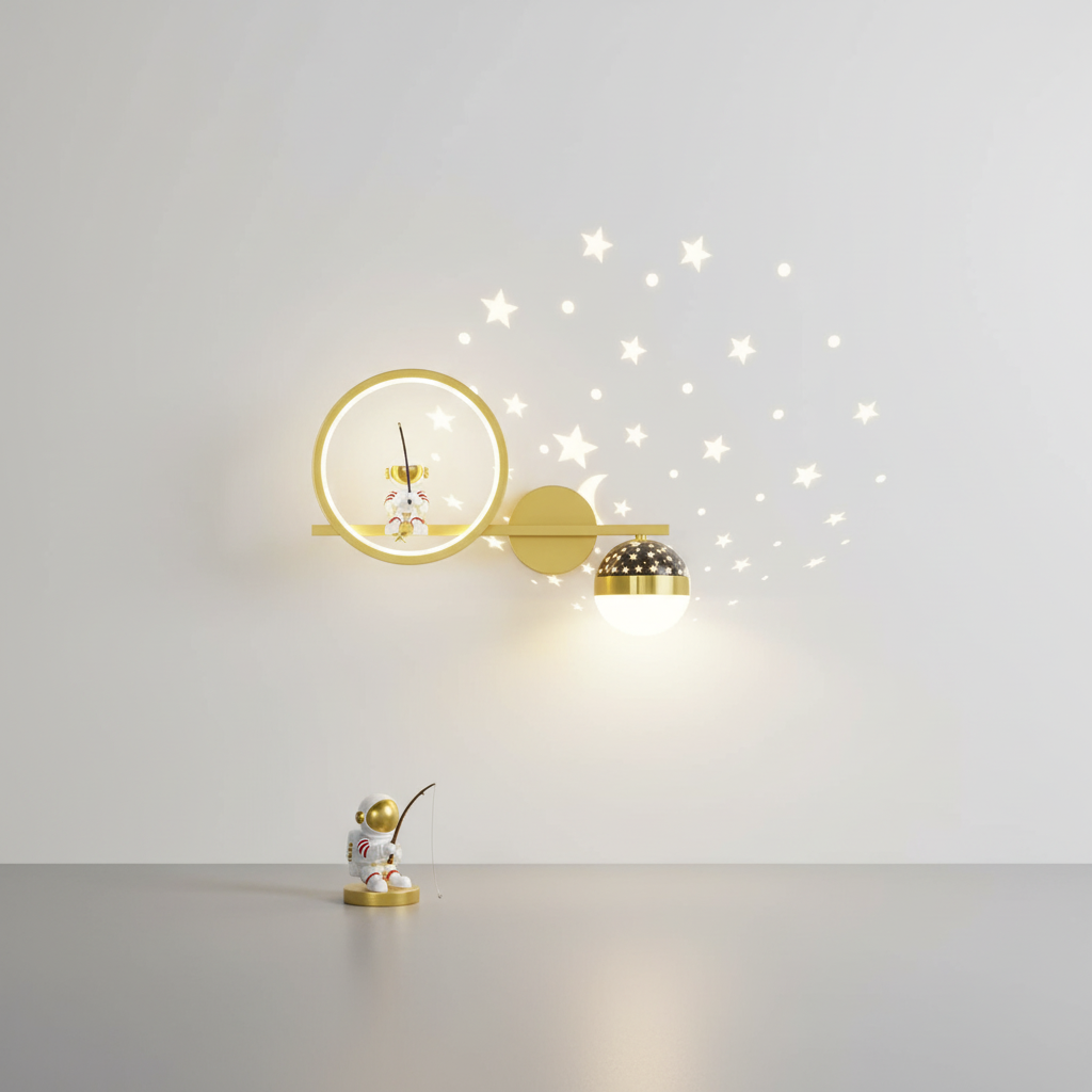Wandlamp voor kinderkamer van metaal