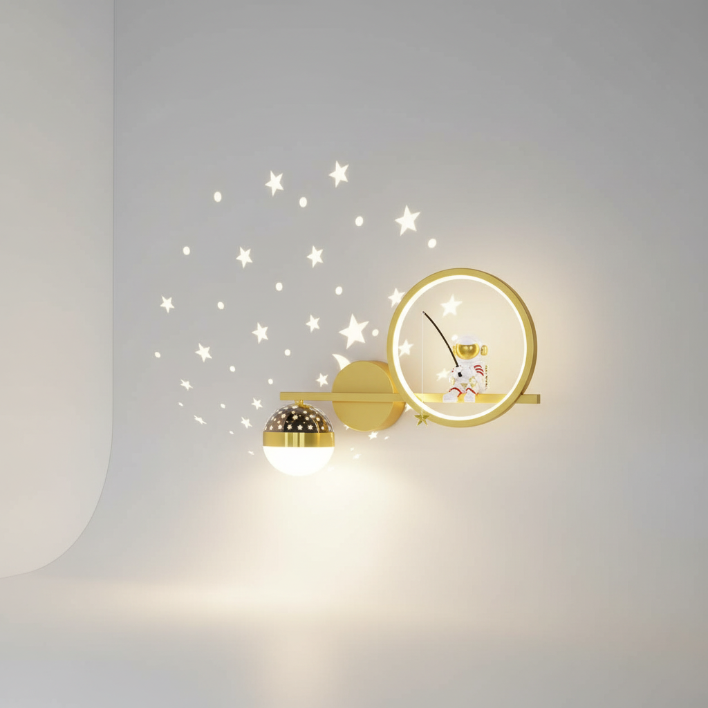 Wandlamp voor kinderkamer van metaal