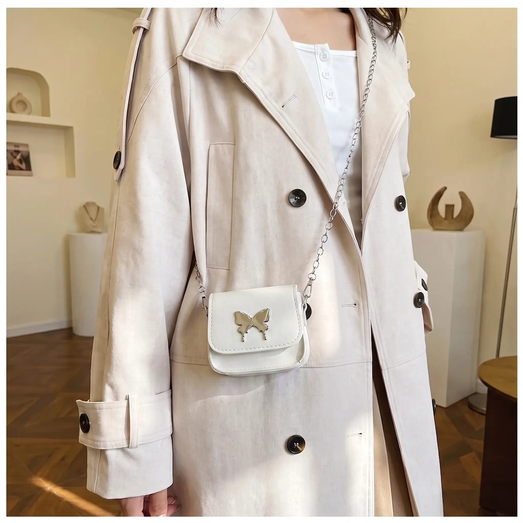 Kleine crossbody tas dames met vlinder