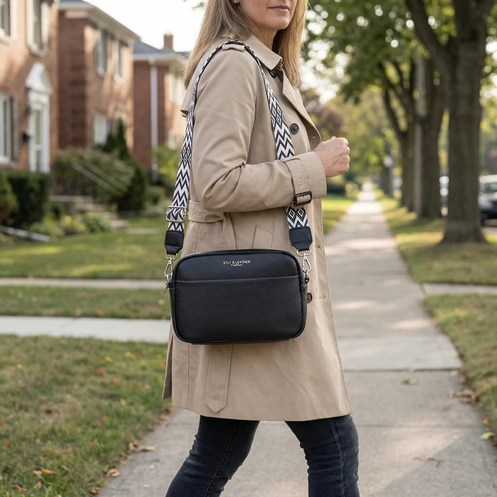 Kleine crossbodytas met ritssluiting – Noor