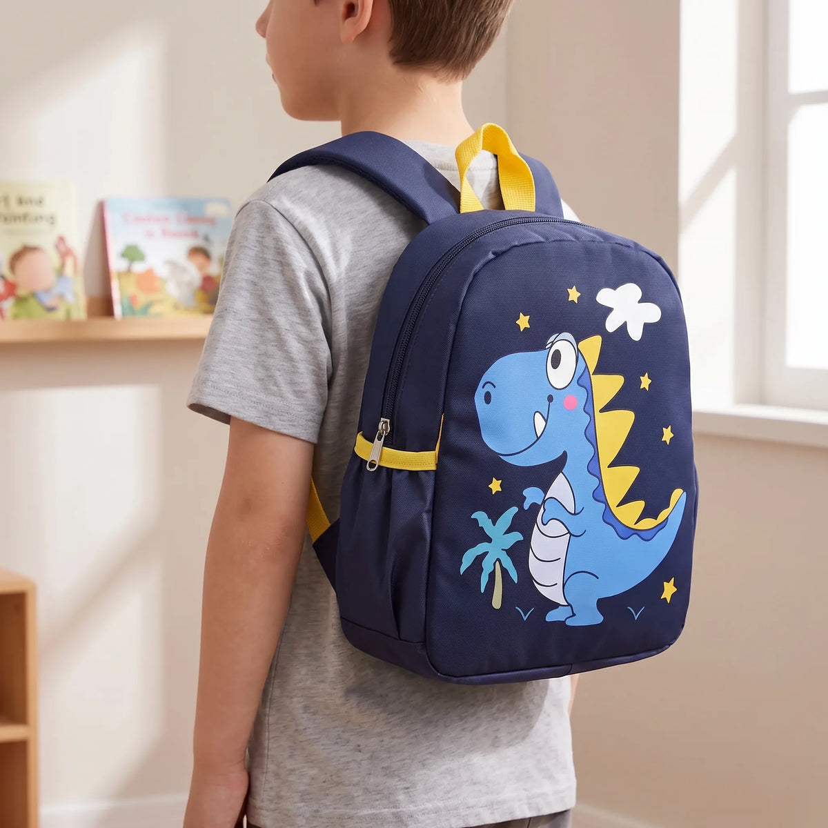 Kleurrijke kinderrugzak dino