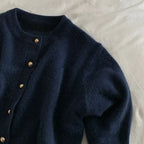 Gebreid damesvest met O-hals