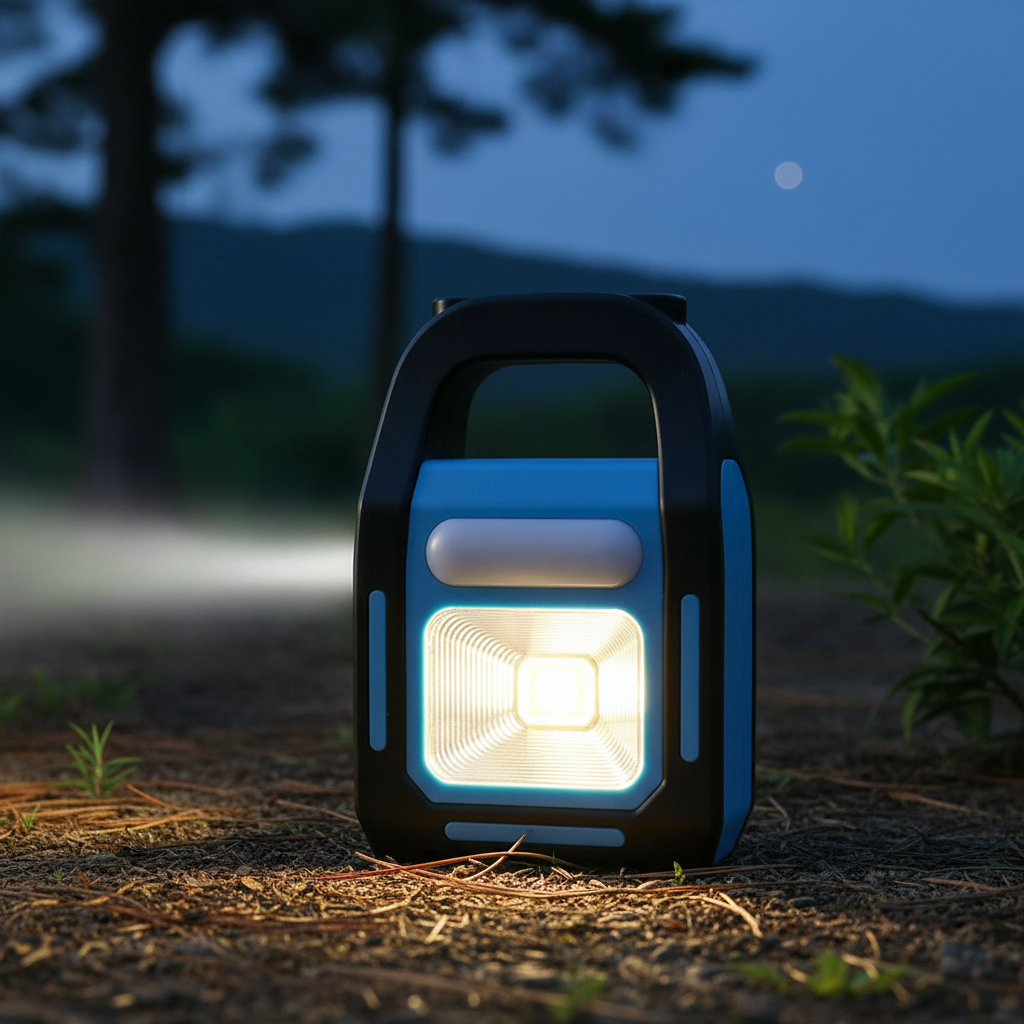 Compacte zonne-powerbank lamp