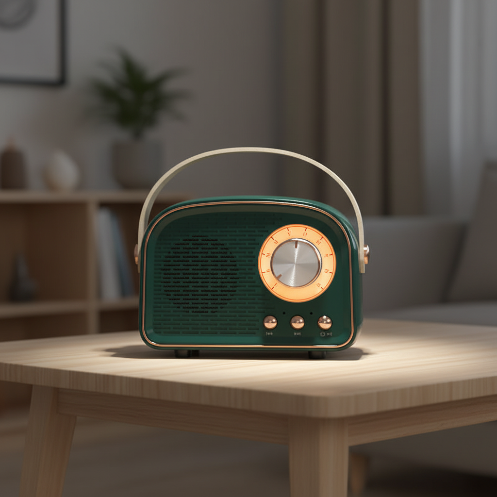 Compacte retro bluetooth-luidspreker