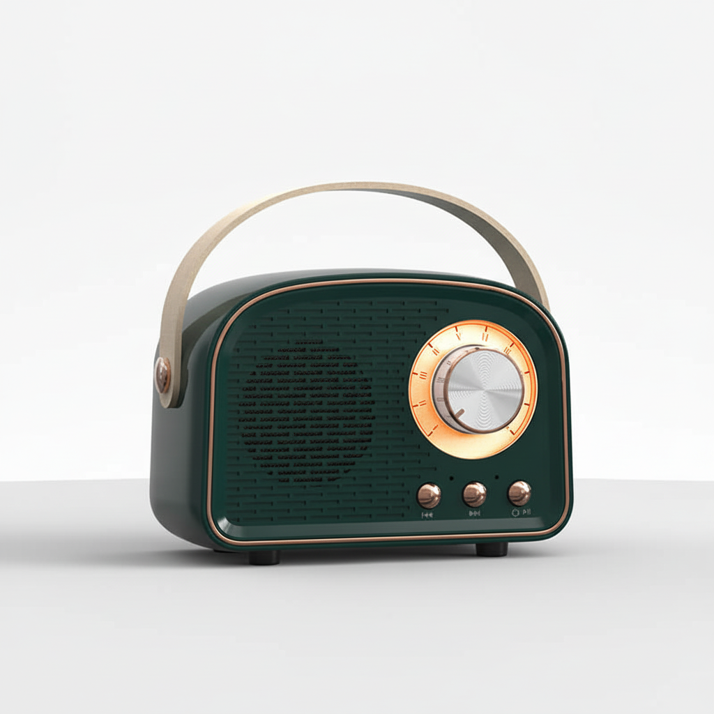 Compacte retro bluetooth-luidspreker