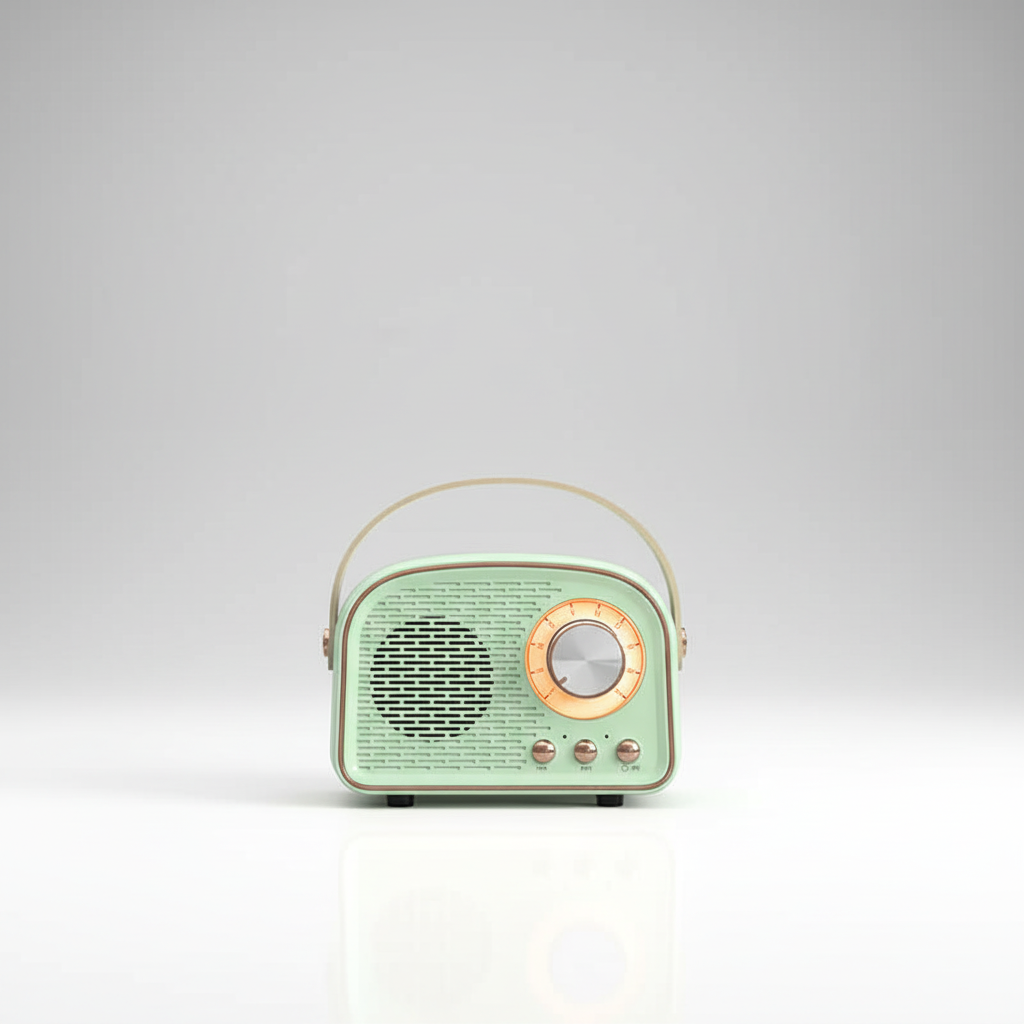 Compacte retro bluetooth-luidspreker