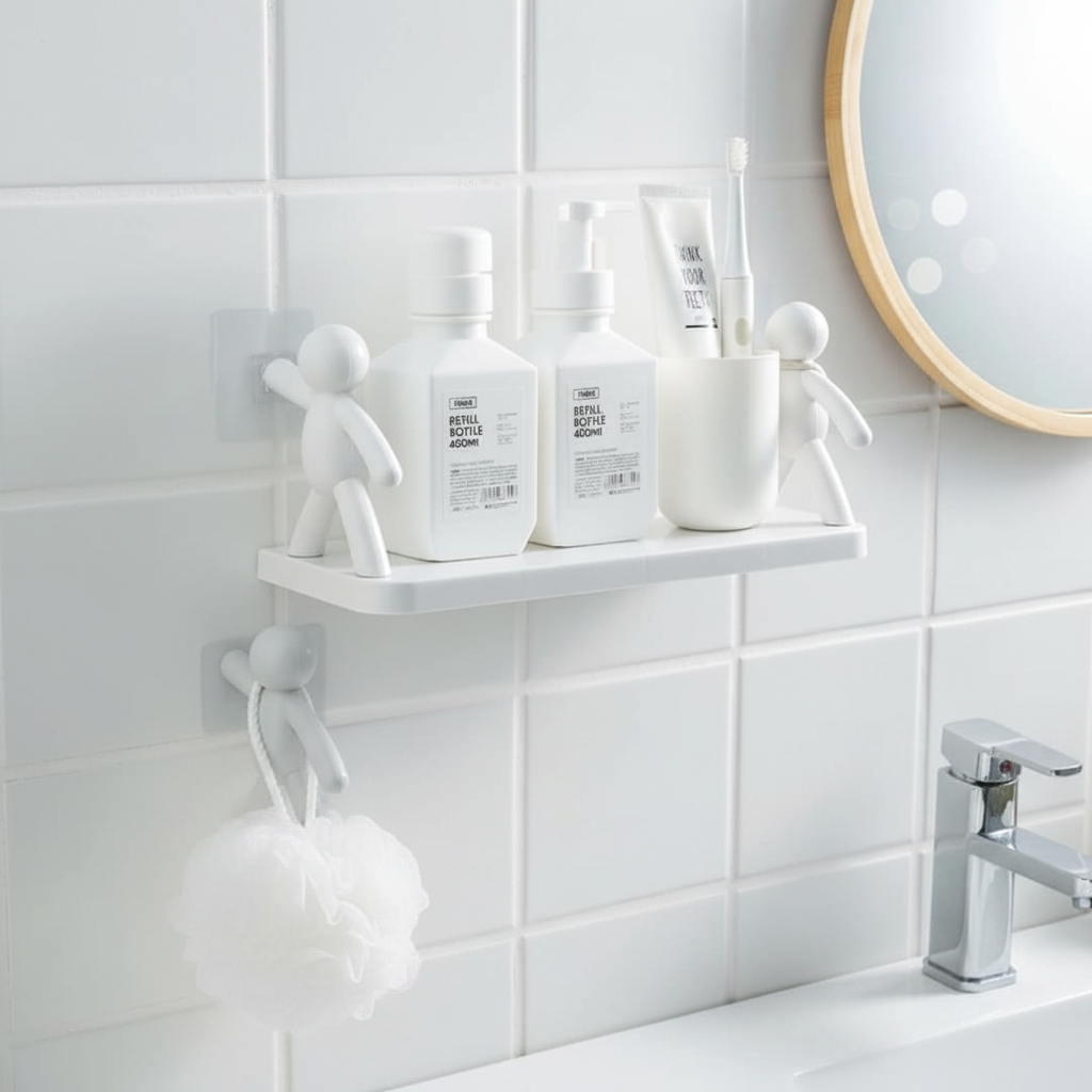 Compacte badkamer wandplank