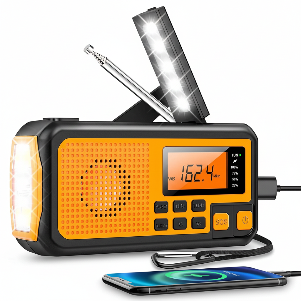 Compacte noodradio met zonnepaneel — afbeelding 7