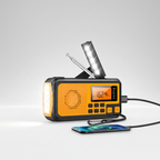Compacte noodradio met zonnepaneel
