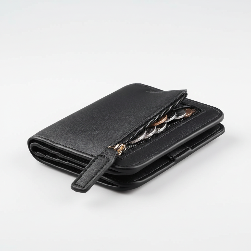 Compacte leren portemonnee – Noor