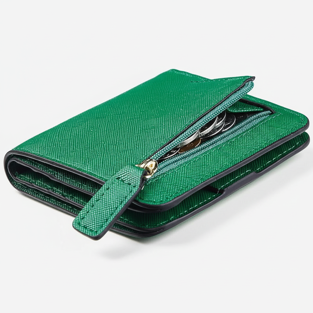 Compacte leren portemonnee – Noor