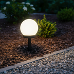 Bolvormige solar tuinlamp