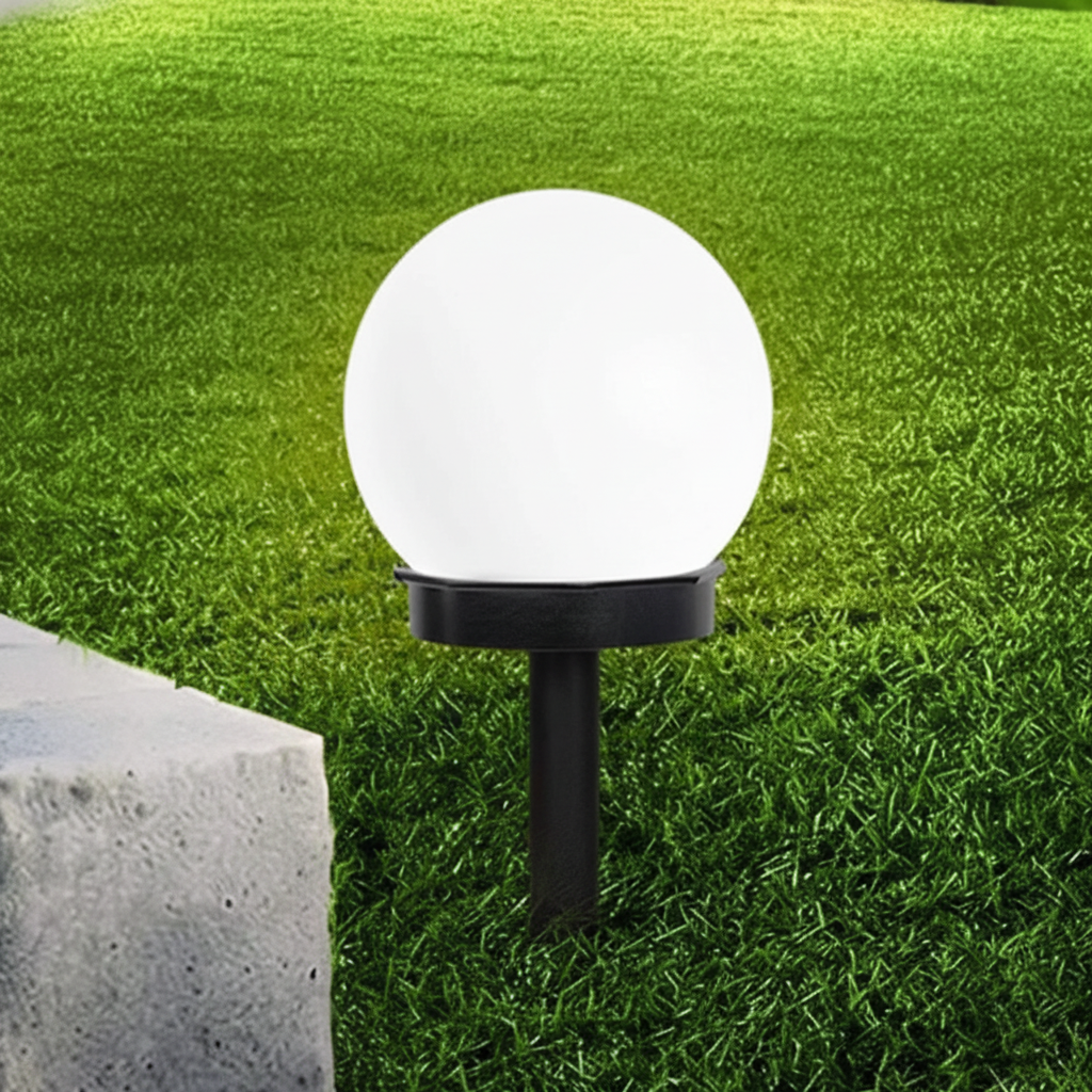 Bolvormige solar tuinlamp