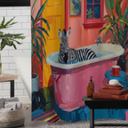 Kunstzinnig polyester douchegordijn