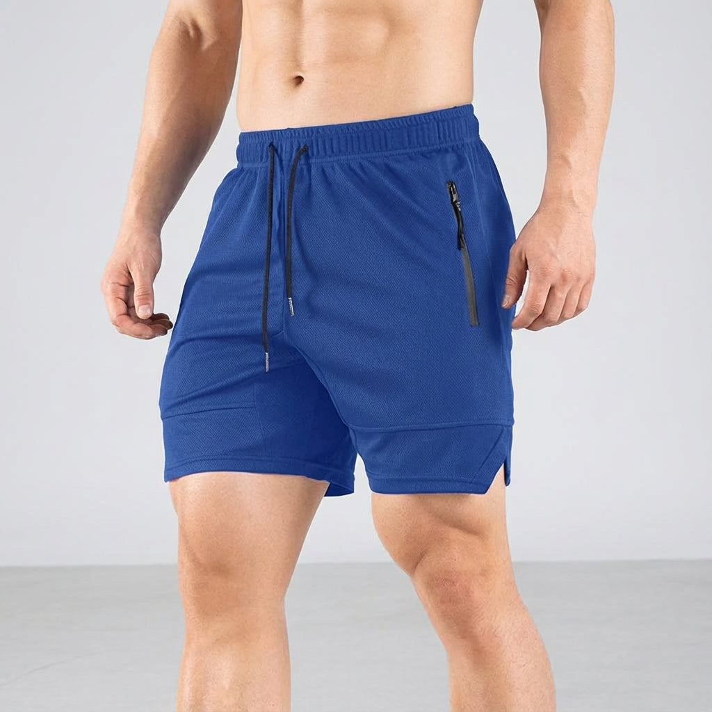 Korte sportbroek met zijzakken