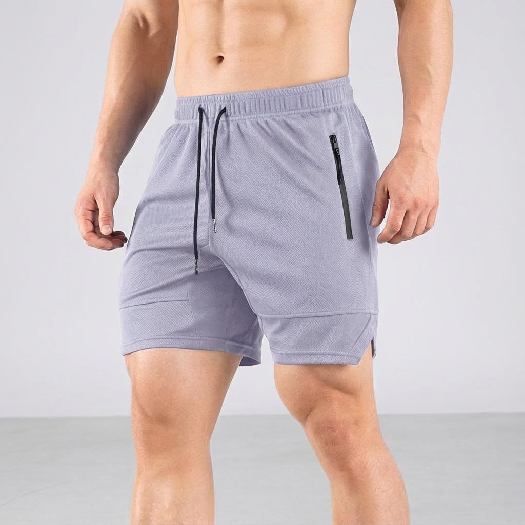 Korte sportbroek met zijzakken